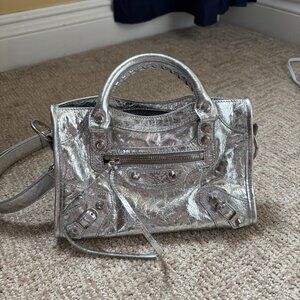 Balenciaga Le City Mini Bag Silver